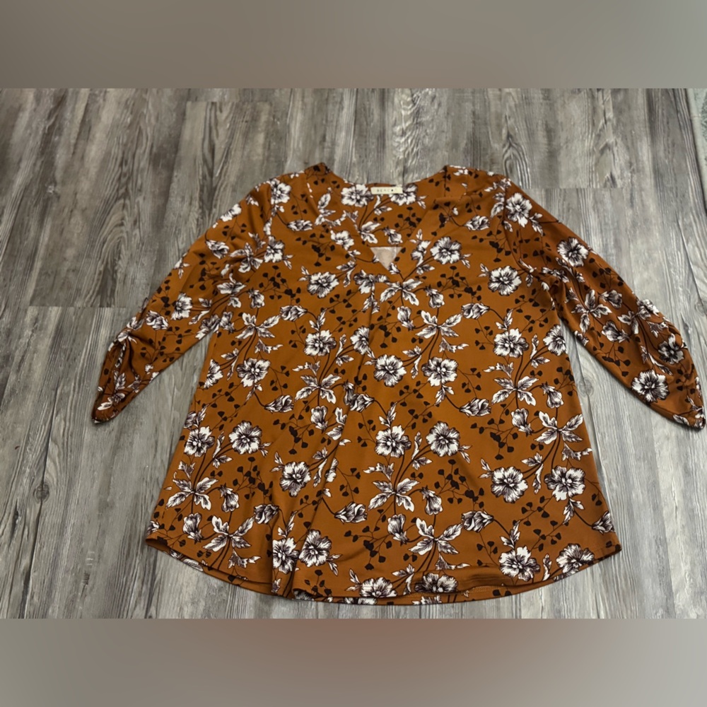 Beacon Rust Floral Blouse